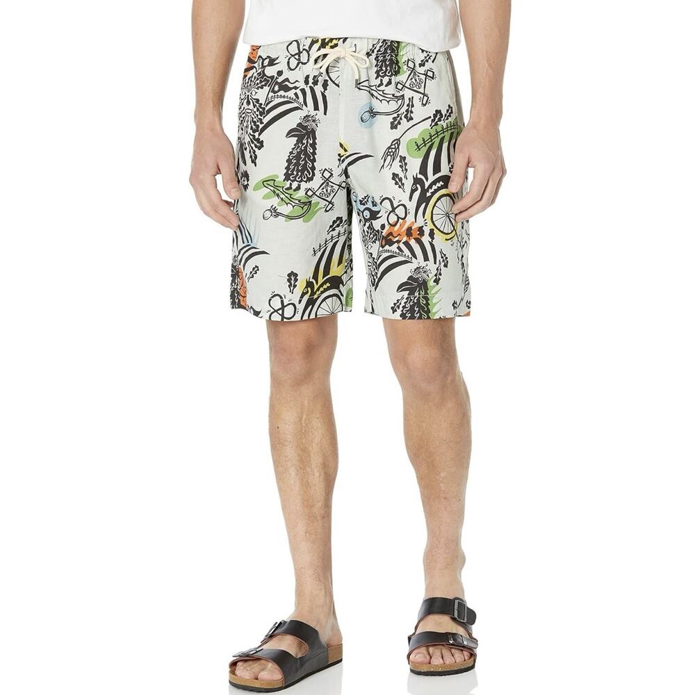 NWT $175 Paul Smith Men’s Linen Cotton Drawstring Shorts. XL.
